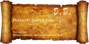 Dunszt Dorottya névjegykártya