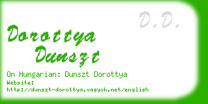 dorottya dunszt business card